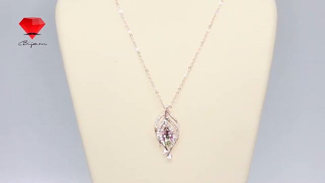 Bije.ru: Позолоченная подвеска в форме листика с кристаллами Swarovski Vitoria (Витория) смотреть онлайн