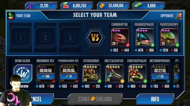 Megalosaurus Tournament|Hybrid Arena - Jurassic World The Game #91 смотреть онлайн