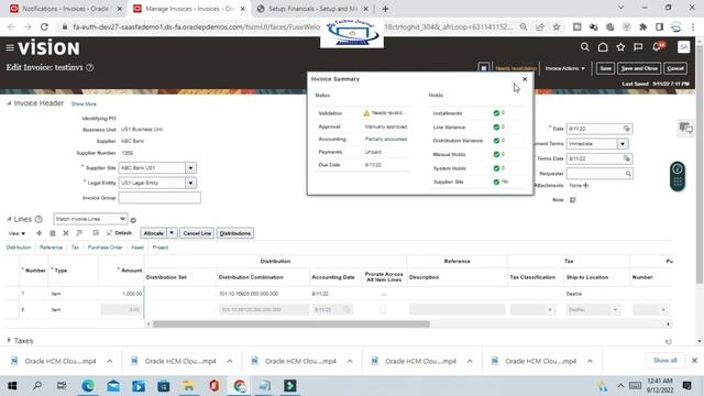 Oracle Fusion Finance training |How to cancel an AP invoice in Oracle Fusion | create accounting|ER смотреть онлайн