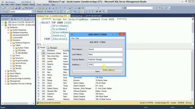 How to create a Java App with SQL Management Studio Introduction смотреть онлайн