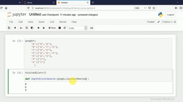 Depth First Search | Code | Python смотреть онлайн