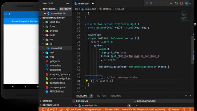 HOW TO CODE BOTTOM NAVIGATION BAR IN FLUTTER TUTORIAL смотреть онлайн