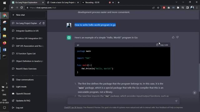 Build A Basic Go Lang Project with ChatGPT | ChatGPT | Go Lang смотреть онлайн