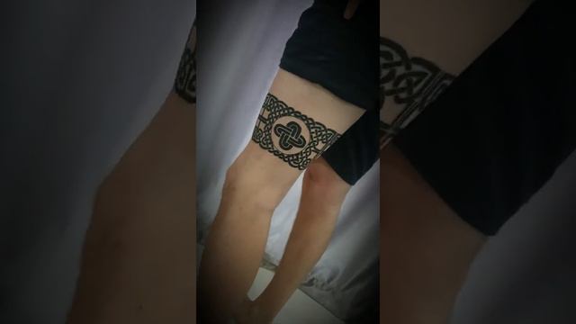 ? Кельтский орнамент браслет на ноге ? ? Celtic band, custom tattoo design ? смотреть онлайн