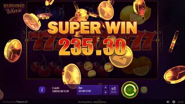 Burning Wins: classic 5 lines - Playson смотреть онлайн