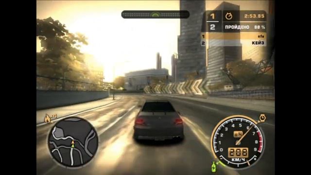 Mercedes Benz CLK 500 Mitsubishi Lancer vs NFS Most Wanted blacklist # 7 смотреть онлайн
