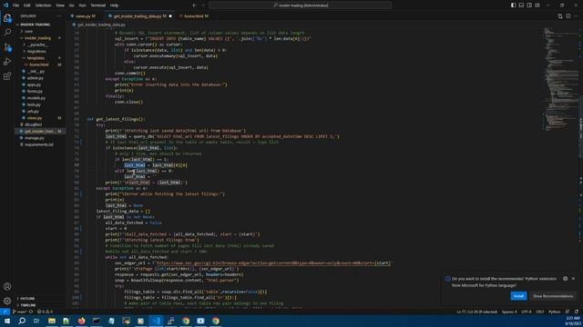 US Securities & Exchange (SEC) Data scraping using Python & Display in a Django application website смотреть онлайн