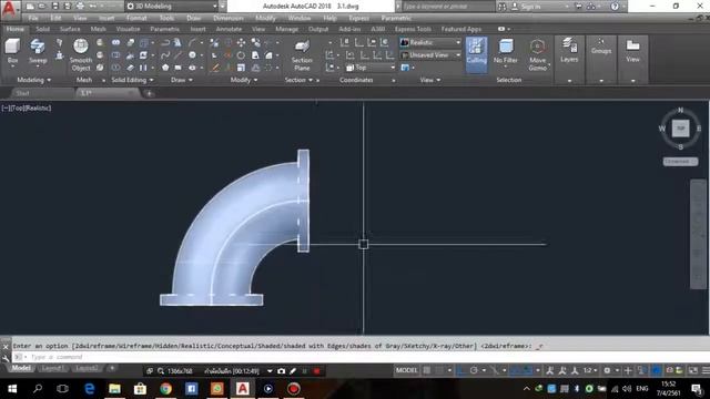 Sompong for AutoCad 2018 Piping elbow 90 Basic смотреть онлайн