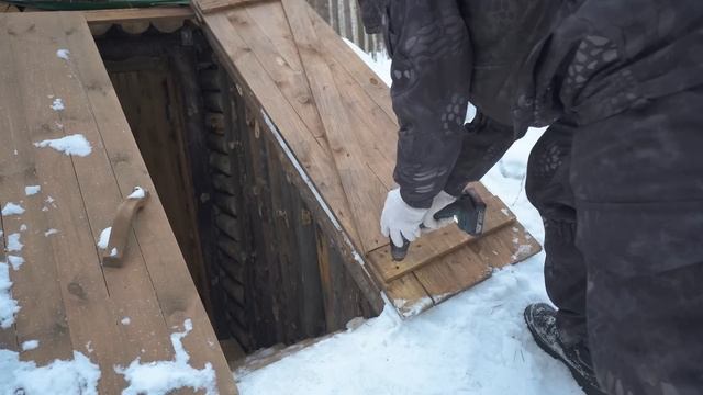 ВЫПАЛ СВЕЖИЙ СНЕГ. КРАСОТА! ПОКРАСИЛ И УТЕПЛИЛ ДВЕРИ. ФАРШИРОВАННЫЕ ГРИБЫ. смотреть онлайн