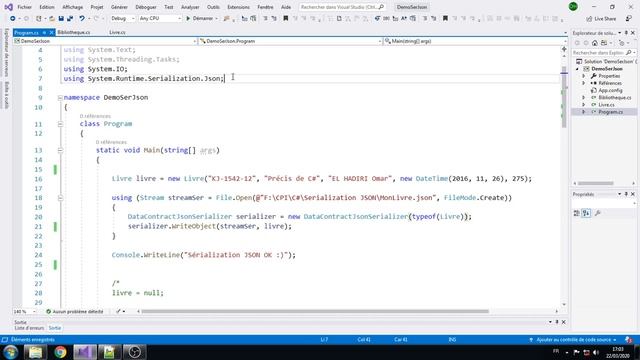 Sérialisation JSON смотреть онлайн