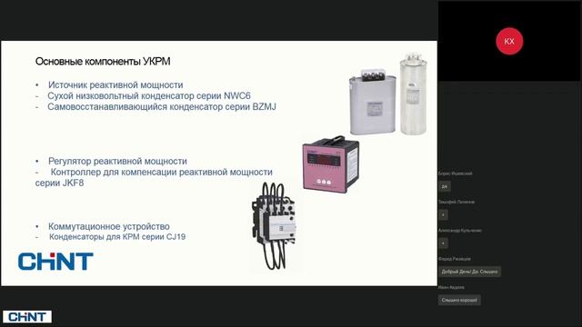 Низковольтное оборудование для компенсации реактивной мощности CHINT смотреть онлайн