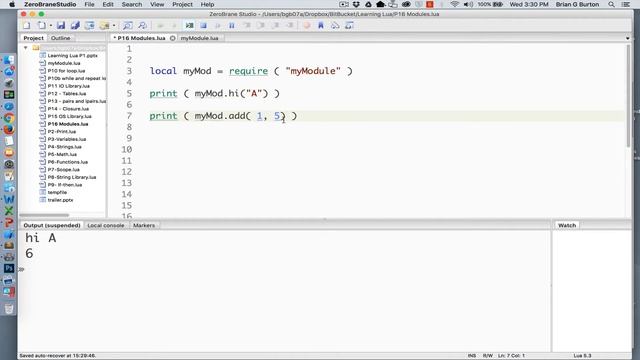 Learning Lua: Part 16 Using Modules In Lua
