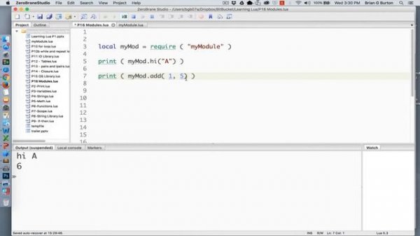 Learning Lua: Part 16 Using Modules in Lua