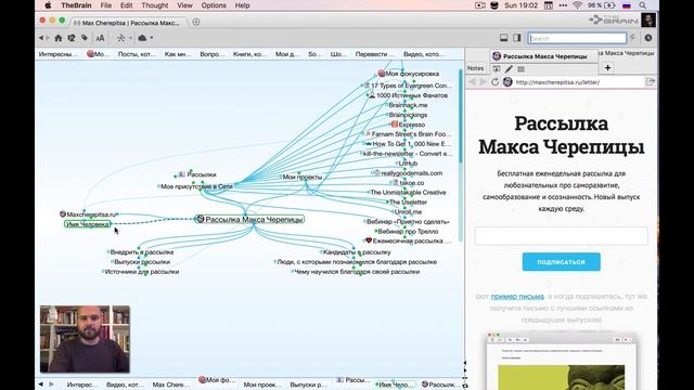 Приложение база знаний TheBrain — пример использования