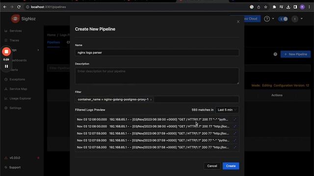 Quick Demo of Logs Pipelines in SigNoz смотреть онлайн