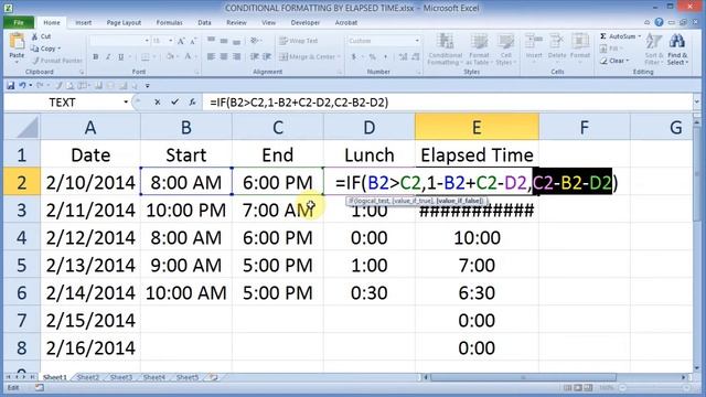cond formatting elapsed time смотреть онлайн