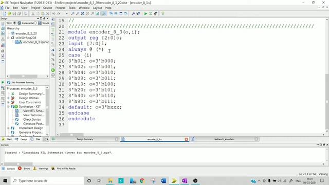 Tutorial 25: Verilog Code Of 8 To 3 Encoder|| #VLSI || #Verilog