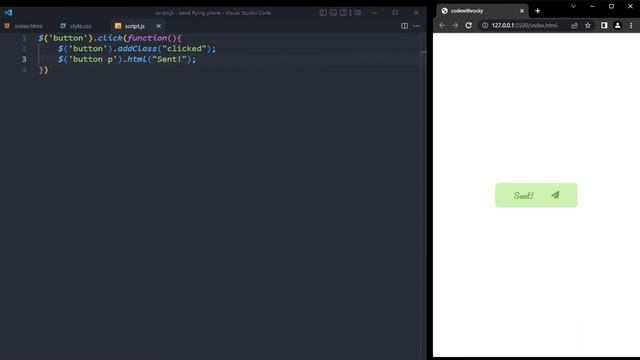How to create button animation in HTML,CSS & JAVASCRIPT. | send button animation смотреть онлайн