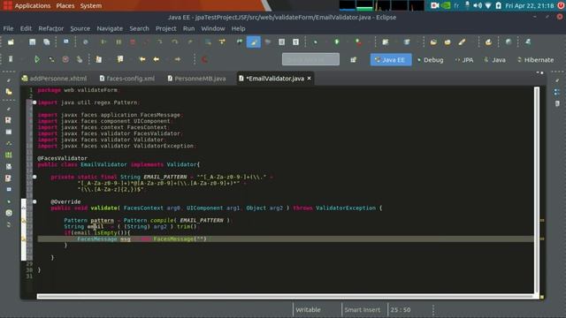 JSF (JavaServer Faces) Tutorial Part 3 : JSF Validation - Email Validation смотреть онлайн