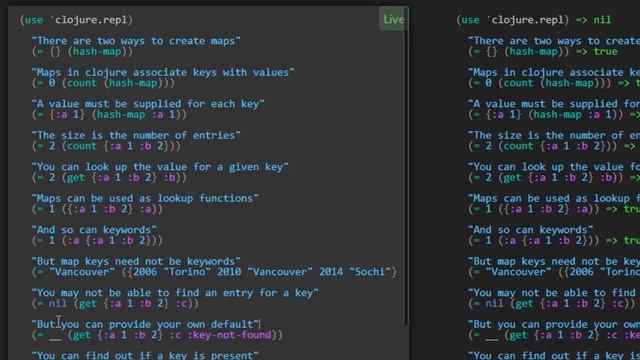 Learn Clojure 5. Maps - Clojure Koans Walkthrough in Light Table IDE смотреть онлайн