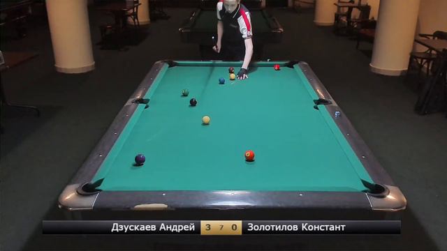 SF А. Дзускаев - К. Золотилов. 20th Kibzun Cup 9-ball. Memory tournament with a handicap. смотреть онлайн