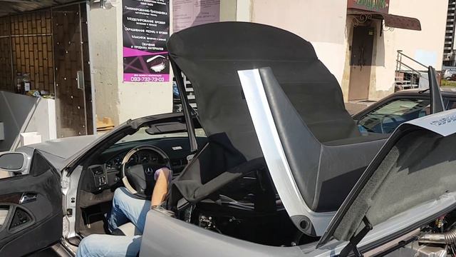 Открытие крыши Mercedes R129 SL 500 смотреть онлайн