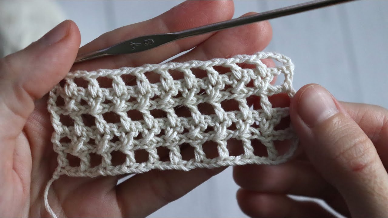 Узор крючком со скрещенными столбиками. Мастер-класс смотреть онлайн