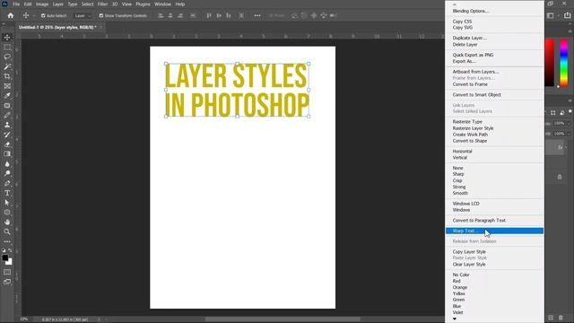 How to access Layer Style Panel | Adobe Photoshop CC Training #LayerStyle смотреть онлайн