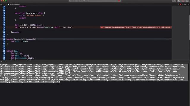 02 - Networking in Swift - Converting JSON data response to Swift structs смотреть онлайн