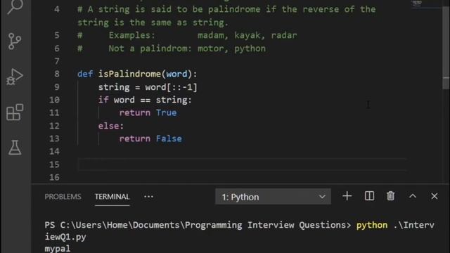 PALINDROME | PYTHON STRING SLICING | REVERSE STRING | SUBSTRING | CODING INTERVIEW QUESTION | HINDI смотреть онлайн