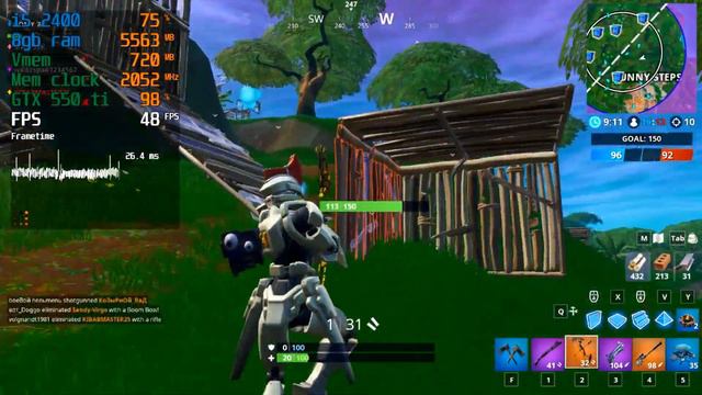 Fortnite / GTX 550 ti / i5 2400 / 1080p LOW to HIGH смотреть онлайн