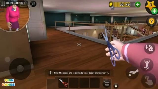 Scary Teacher 3d | Free the cat, pin attack and more | Pink games | смотреть онлайн
