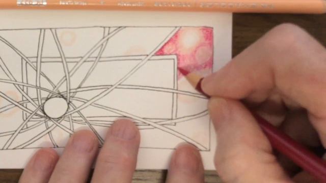 How to tangle 'Spoken' and create a BOKEH effect with coloured pencils. смотреть онлайн