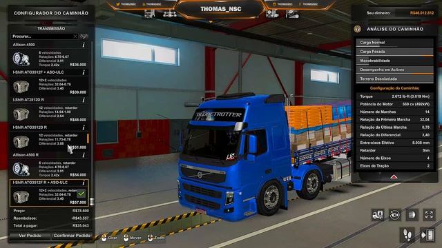 PRESSÃO NO VOLVO FM - ROTAS BRASIL ETS2 смотреть онлайн