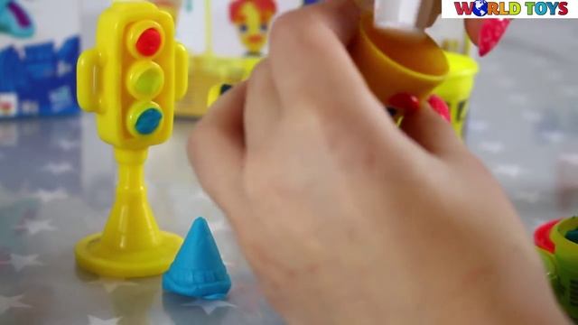 Hasbro - Play-Doh Town / Плей-До Город (Таун) - Police Motorcycle / Полицейский мотоцикл - B5975