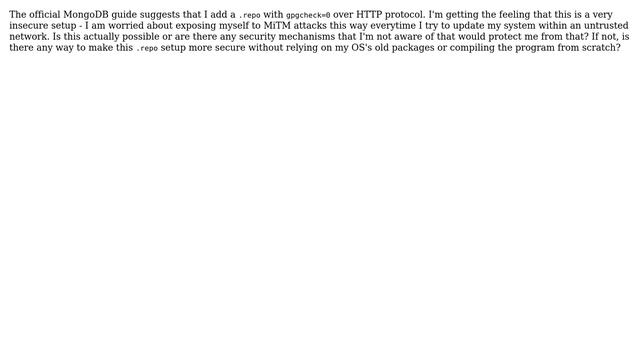 DevOps & SysAdmins: How to \*securely\* install MongoDB from its official repository? смотреть онлайн