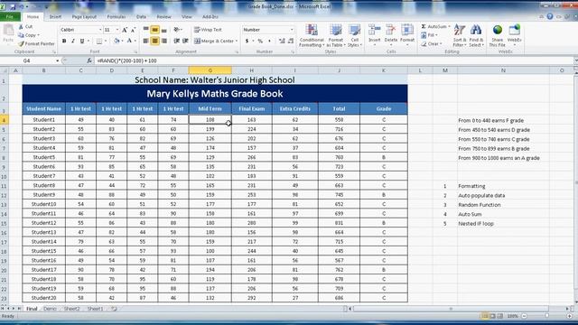 Microsoft Excel Case Study - Grade book смотреть онлайн