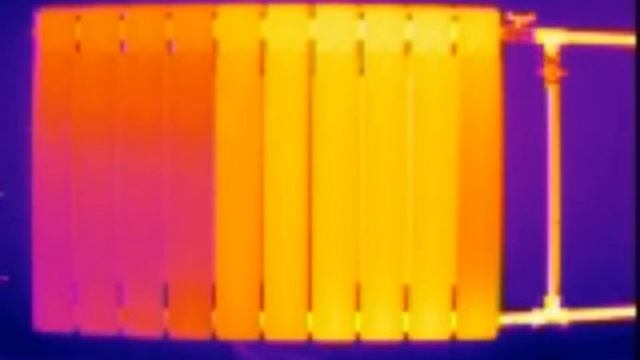 Тепловизионная съемка отопительного прибора (радиатора) смотреть онлайн