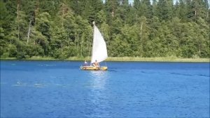 Самодельный парус на катамаране "Басег-8"