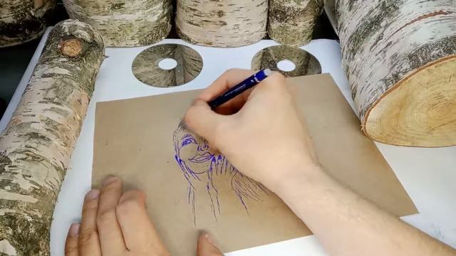 Как нарисовать портрет ручкой смотреть онлайн