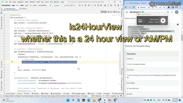 Time Picker in Android using Jetpack Compose смотреть онлайн