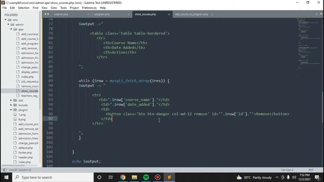 Advance School Management System 22 || Using PHP And MySQL || Admin Dashboard - Add Course смотреть онлайн