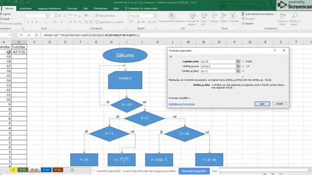 Salikta funkcija IF, izmantojot MS Excel. смотреть онлайн