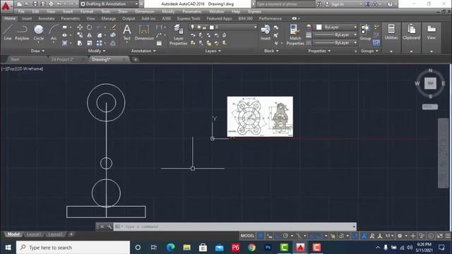 Lesson No 9 AutoCAD Drawing in Hindi - 2D Drawing Tutorial-AutoCAD 2D Projects No. 2 смотреть онлайн