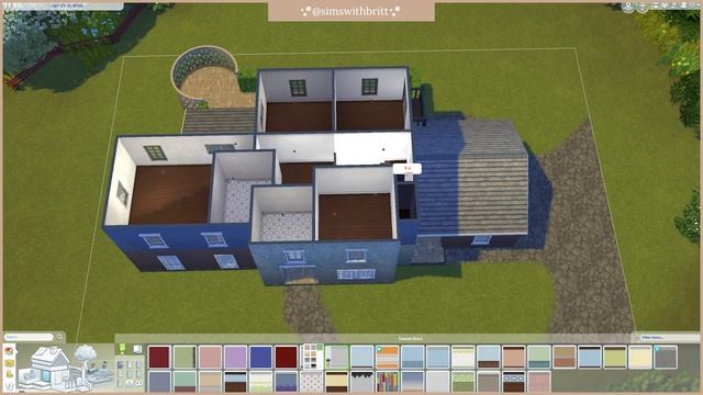 Designer Builds Real Life Floor Plan In The Sims 4 | Stone Colonial Home | No CC Speed Build