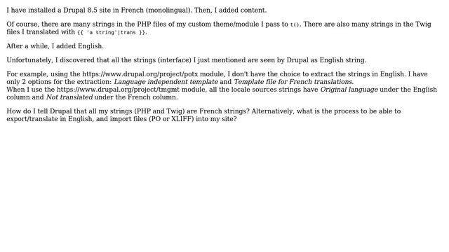 Drupal: How do I change the original language in PHP files and Twig files? смотреть онлайн
