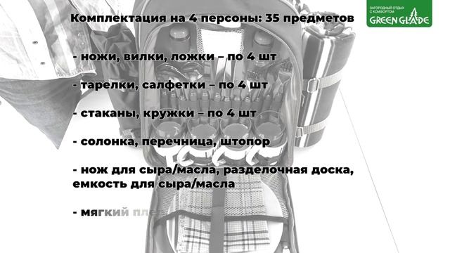 Обзор набора для пикника Green Glade Т3141 12л / 36 предметов смотреть онлайн