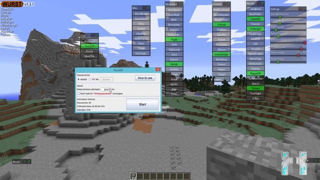 Minecraft : 1.8 .x Hacked Client - Wurst - The Amazing Sausage ! [HD] смотреть онлайн
