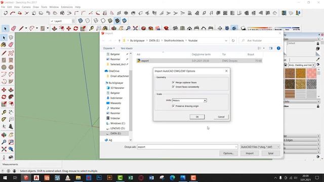 Import Autocad Drawing to Sketchup смотреть онлайн