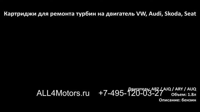 Картридж турбины Шкода Октавия Ауди А3 ТТ Гольф 1.8 T ARZ AJQ ARY AUQ смотреть онлайн